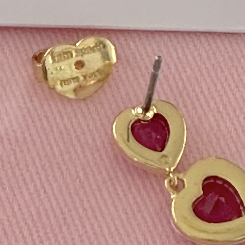 Kate spade double drop red hearts ❤️ earrings - Picture 5 of 7